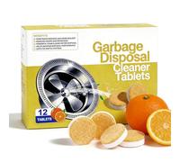Garbage Disposal Cleaner Tablets 24-Pack, Sink Cleaner and Deodorizer, Disposal Cleaners and Deodorizer, Powerful Foaming Tablets,Natural Formula Cleans Sink Grind Chamber & Drainpipe (1Box)