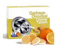Garbage Disposal Cleaner Tablets, Fresh Citrus Kitchen Sink Cleaning, Deep Clean Disposable Tablets, Garbage Disposal Deodorizer Cleaners Eliminates (1pcs)