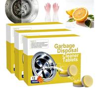Garbage Disposal Cleaner Tablets, Powerful Foaming Disposal Garbage Disposal Cleaner, Removes Grease and Buildup, Freshens Sink, Easy Drop-in Tablets (3PCS)