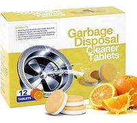 Garbage Disposal Cleaner Tablets, Powerful Foaming Tablets with Fresh Citrus Scent, Natural Formula Cleans Sink Grind Chamber & Drainpipe, Dishwasher Cleaner Compatible (1Box)