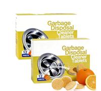 Garbage Disposal Cleaner Tablets - Sink Cleaner and Deodorizer, Multi-Purpose Sink Cleaner and Deodorizer,Fights Odor Grease & Buildup,Safe for All Pipes (2 box)