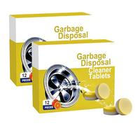 Garbage Disposal Cleaner Tablets, Sink Cleaner and Deodorizer, Removes Grease and Buildup, Natural Formula, Freshens Sink, Suitable for Drainpipe & Dishwasher (2pcs)
