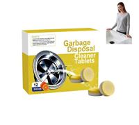 Garbage Disposal Cleanering Deodorizer Tablets - 12 Pack Foaming Citrus Cleaning Tablet, Sink Drain Disposer Garburator Freshener Odors Eliminator Grease Remover, Cleaner For Kitchen Sink. (1PCS)