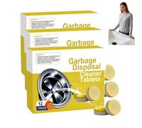 Garbage Disposal Cleanering Deodorizer Tablets - 12 Pack Foaming Citrus Cleaning Tablet, Sink Drain Disposer Garburator Freshener Odors Eliminator Grease Remover, Cleaner For Kitchen Sink. (3PCS)