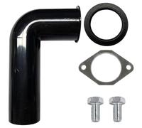 Garbage Disposal Elbow Replacement Kit, 1.5-Inch Drain Outlet Adapter with Flange Gasket & Screws, Plastic Tubular Drain Part, Compatible with for insinkerator for Waste King Disposal Units