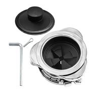 Garbage Disposal Flange Kit and Stopper for InSinkErator,3 Bolt Mount Stainless Steel Kitchen Sink Flange Parts with Stopper Compatible with InSinkErator Models Garbage Disposal(114mm)