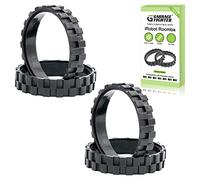 Garbage fighter Tires for IROBOT ROOMBA Wheels Series 500, 600, 700, 800 and 900, e5, e6, i7,Anti-Slip, Great Adhesion and Easy Assembly, Wheel Replacement for All roomba Models (Black 4 Pack)