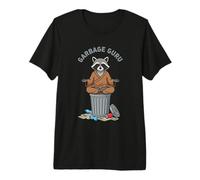 Garbage Guru Zen Raccoon Meditation Humor Premium T-Shirt