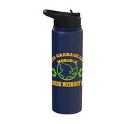 Garbage Guy Worlds A Mess Without me Trash Collector Stainless Steel Insulated Water Bottle