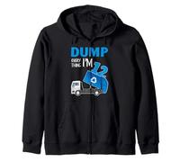 Garbage Truck 12th Birthday Dump Everything Toddler Design Zip Hoodie