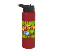 Garbage Truck 5th Birthday Boy 5 Years Old Gift Stainless Steel Insulated Water Bottle