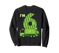 Garbage Truck 6th Birthday Recycling Truck Toddler Theme Sweatshirt