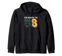 Garbage Truck 8th Birthday Crush 8 Kids Party Design Zip Hoodie