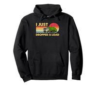 Garbage Truck Funny Dropped a Load Retro Route Art Pullover Hoodie