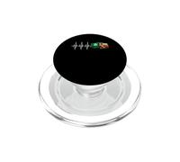 Garbage Truck Heartbeat Funny Sanitation Worker Driver PopSockets PopGrip for MagSafe