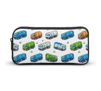 Garbage Truck Pencil Case Cute Pen Pouch Cosmetic Bag Pecil Box Organizer for Travel Office