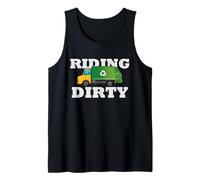 Garbage Truck Riding Dirty Funny Trash Hauler Design Tank Top