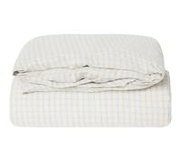 Garbo & Friends - Gingham Sky Blue Muslin Duvet Cover Double, 220x220 cm - Blue