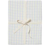Garbo & Friends - Gingham Sky Blue Muslin Fitted Sheet Junior, 60x120 cm - Blue