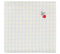 Garbo & Friends - Gingham Sky Blue Muslin Swaddle Blanket, 110x110 cm - Blue