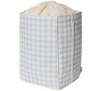 Garbo & Friends - Plaid Sky Blue Storage Basket, Large - Blue