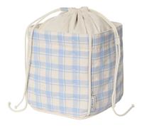 Garbo & Friends - Plaid Sky Blue Storage Basket, Small - Blue