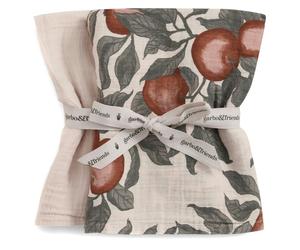 Garbo & Friends - Pomme Muslin Blankets 2-pack, 60x60 cm - Red