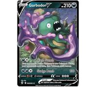 Garbodor V 100/203 Ultra Rare Pokemon Card (SWSH Evolving Skies) + 1x TitanCards® Toploader