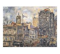 Garcia City Hall New York Flag Painting Unframed Wall Art Print Poster Home Decor Premium