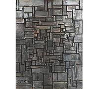 Garcia Constructive Work Grey Abstract Painting Art Print Canvas Premium Wall Decor Poster Mural