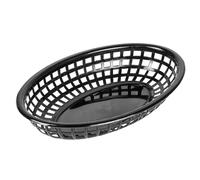 Garcia de Pou Oval Basket Box, Polypropylene, Black, 24 x 15 x 4.5 cm