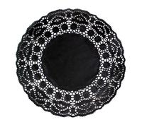 Garcia de Pou Round Doilies, 9 cm, Paper, Black