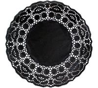 Garcia de Pou Round Doilies, 9 cm, Paper, Black (Pack of 6)