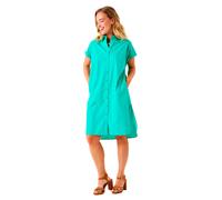 Garcia F50082 Short Sleeve Midi Dress Green S Woman