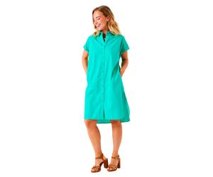 Garcia F50082 Short Sleeve Midi Dress Green XS Woman
