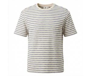 Garcia Men's Knit T-Shirt Regular Fit Beige Blue Striped O261003 2768 Kit