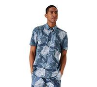 Garcia Men's Short-Sleeved Shirt, Blue (Stone Blue), XXL