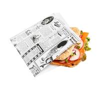 GarciaDePou Times Paper Newspaper Panini Snack Bags 17x18 cm 500 Pcs White