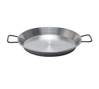Garcima La Ideal Polished Steel Professional Paella Pan 34cm for Ceramic, Induction & AGA hobs
