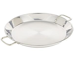 Garcima 14-inch Stainless Flat Bottom Paella Pan, 36cm