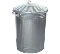 GARD N TOOL 90L Extra Large Galvanised Metal Dustbin Kitchen House Garden Animal Pet Food Storage Unit Bin