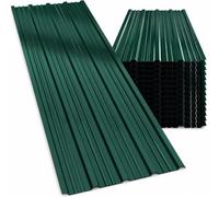 Corrugated Roof Sheets 14Pcs Green 110x46cm 7m²