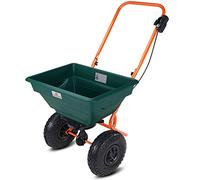 GARDEBRUK® 20L Pneumatic Rotary Spreader | Grit Salt | Grass Seed | Adjustable Rate | Autumn Lawn Feed & Rock Salt Dispenser | Durable Design for Professional Landscaping & Garden Maintenance