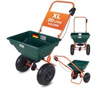 GARDEBRUK® 20L Rotary Seed Spreader with Adjustable Flow Rate, Green