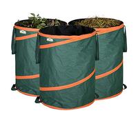 GARDEBRUK 3x Pop Up Garden Waste Bag Set Size Choice (165 L)