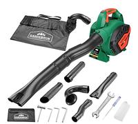 GARDEBRUK® 4-in-1 Petrol Handheld Leaf Blower, Vacuum and Shredder with 45L Collecting Bag | 2-Stroke | Blowing Speed 68 Meters Per Second | 1 HP | Shred Ratio 12:1 incl. Toolkit