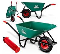 GARDEBRUK® Heavy Duty Wheelbarrow, 250KG Max Capacity, Green & Black