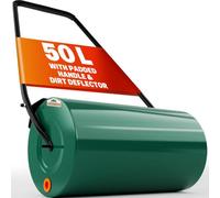 Gardebruk Lawn Roller, 50L Capacity, 60Kg Weight, Ergonomic Padded Handle, Grass Seed Spreader, Garden Roller, Green