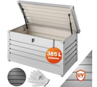 Garden Storage Box Light grey Metal 4x2x2ft Lockable