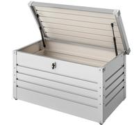 Gardebruk Metal Cushion Box White Garden Box Paddings Lockable Keys 360L Storage Chest Gas Pressure Spring Seat Cushions Storage Box Paddings Accessor